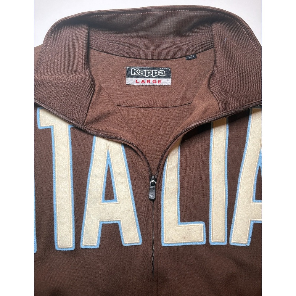 Men's Kappa Italia Full Zip Jacket | Brown | Large - Picture 2 of 4